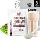 Organiczny Wegański proszek do pobierania próbek - Białko oparte na plantacji, Gluten- Free, Nie GMO, 20 g białka na serwowanie, Wielki dla Smoothies & Shakes (Vanilla, Opakowanie po 8)