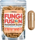 XPRS Nutra Grzyby Fusion Mushroom Blend Kapsułki - 180 Hrabia (90 Day Supply) Premium Mieszanka Lwa Mane, Reishi, Chaga, Cordyceps Kapsułki do wspierania mentalnej klarowności, Kognitywność, Energia i odporność