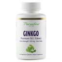 Paradise Herbs Ginkgo Biloba Extract, Super Potent, Ultra Pure, Wegan, Non GMO, Gluten Free, 120 Kapsułki wegetariańskie