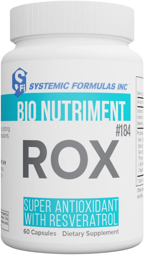 Parametry systemowe ROX Super przeciwutleniacz z Resveratrol 60 Kapsułki # 184. Super przeciwutleniacz Formuła