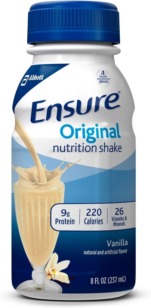 Zapewnić oryginalny wstrząs odżywczy z 9g białka, shakes replacement, Vanilla, 8 Fl Oz (Opakowanie po 16)