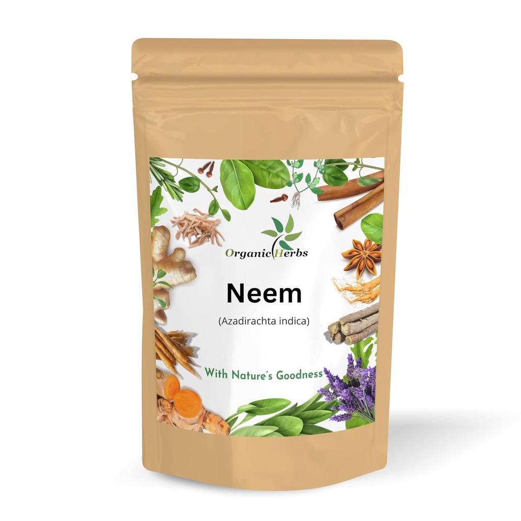 Czysty i naturalny Neem Leaves Powder For Pimple- free Clear Skin, Silky Hair & Hair Cleanser. (Neem Leaf Powder 145gm / 5Oz)