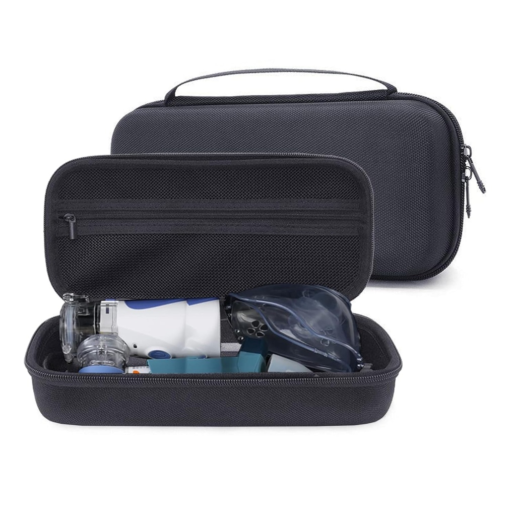 Noszenie Case Travel Organize Bag Holder kompatybilny z Nebulizer Machine, Asthma Inhaler Spacer dla dzieci i dorosłych, Maski Ventolin, Leki alergiczne, Maska