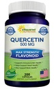 aSquared Nutrition Quercetin 500 mg Suplement - 200 Kapsułki - Quercetin dwuwodny do wsparcia zdrowia sercowo-naczyniowego - Max Siła Proszek złożone tabletki, aby pomóc poprawić odpowiedź immunologiczną