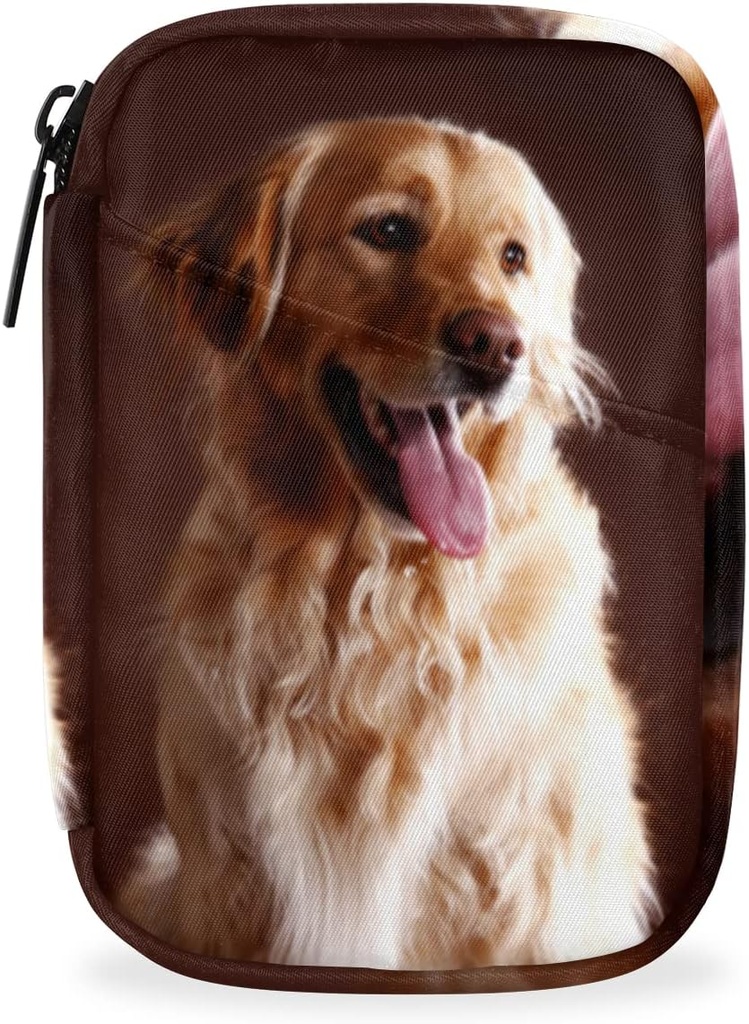 Golden Retriever Dog Pill Case Weekly Medicine Organizator z workiem podróżnym Seven-Day Pill Box Suplement witaminy Box Fish Oil Pills Holder