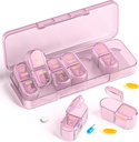 Pill Organizator, Am & Pm Pill Organizator 7 dni, Cotygodniowy Pill Case 2 razy dziennie, Pill Box 7 dzień, Medicine Organizer for Travel, Witaminy, Oleje rybne, Suplementy