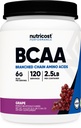 Nutricost BCAA Proszek (Grape, 120 Servings) - Gluten Free, Non-GMO, Wegetarianin, Optimal 2: 1: 1 Stosunek