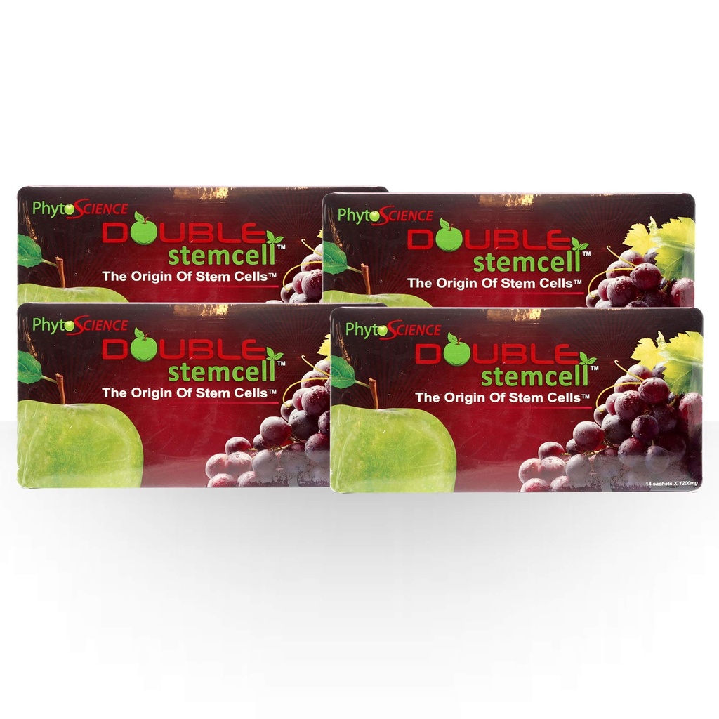 4 Pack PhytoScience Double Stem Cell Apple Grape StemCell Anti Starzenie Szwajcarski Formuła jakości