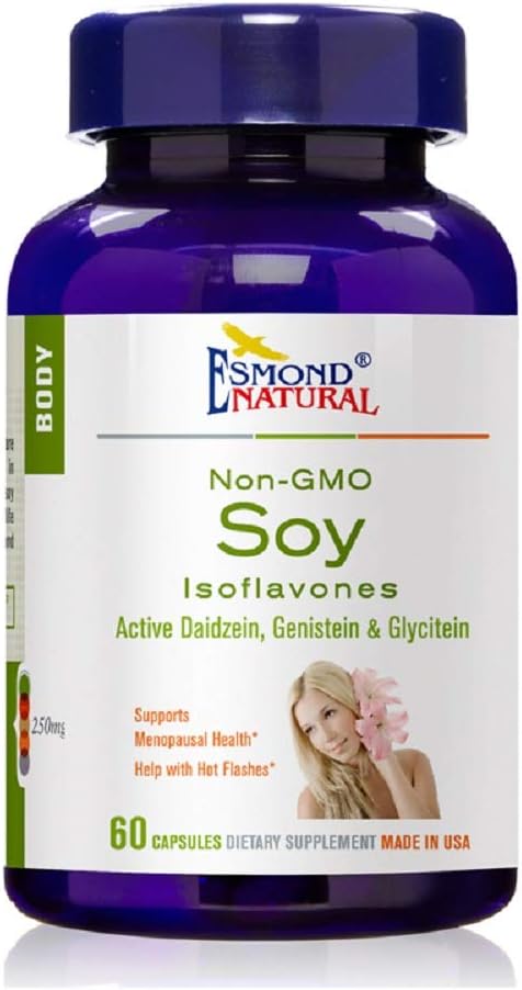 (5 Pack) Esmond Natural: Soy Isoflavones Non-GMO (Supports Menopauzal Health & Hot Flash), GMP, Natural Product Assn Certified, Made in USA - 250 mg, 300 kapsułki