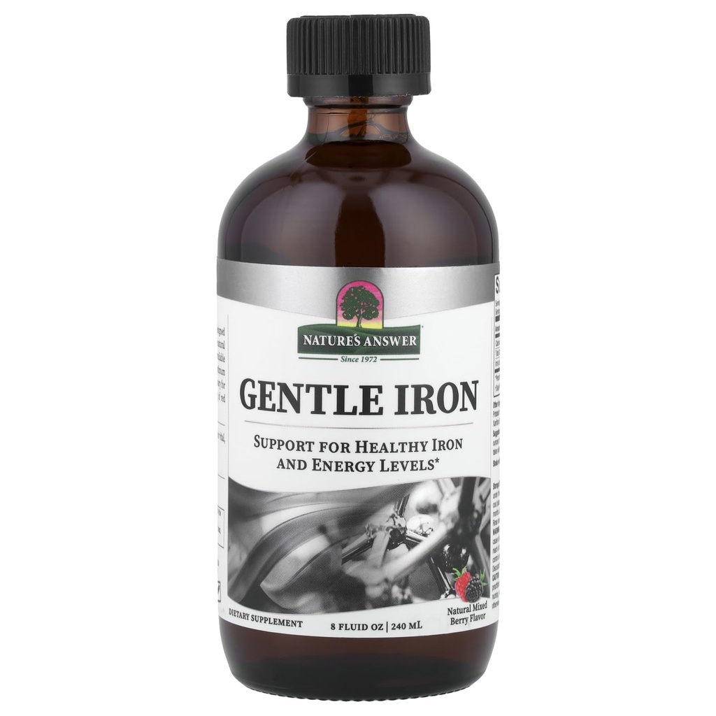 Odpowiedź natury Gentle Iron 8 Ounce Liquid 124; Wspiera komórki czerwonej krwi 124; Wspiera poziom żelaza 124; Gluten Free 124; Non GMO