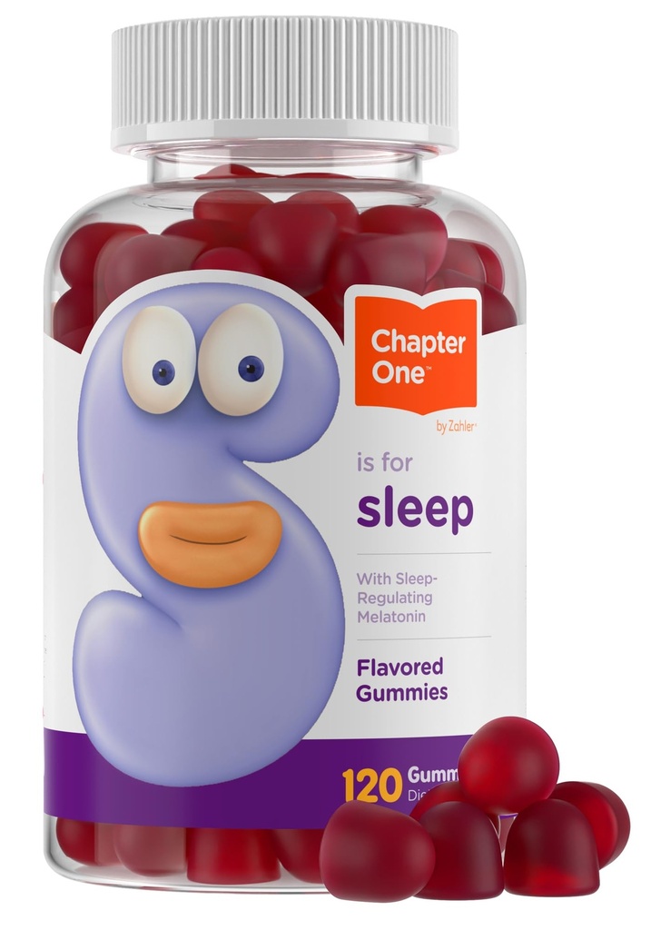 Zahler - Rozdział 1 Melatonina Melatoniny dla dzieci i dorosłych (120 Flavored Gummies) - 2,5 mg, Kosher, Naturalne wsparcie snu