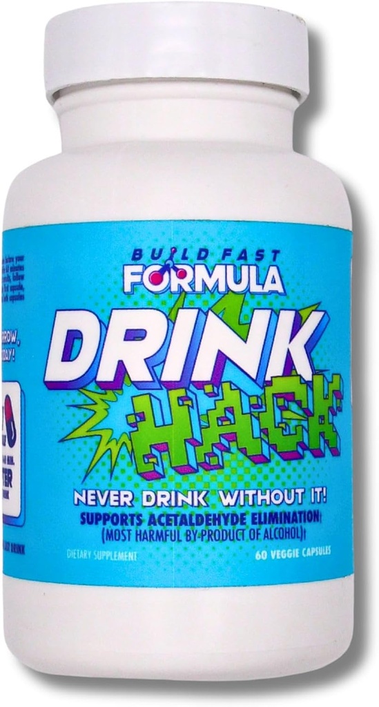 DRINKHACK ™ wspiera eliminację aldehydu octowego - Pantesin Pantetine, Panax Ginseng, B Vitamin - 30 Służenia