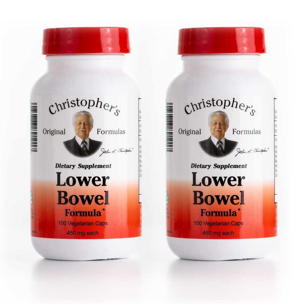 Christopher 's Original Formulas Dolna kęsa Czystki Formuła Kapsułki - Herbal Laxative Colon Cleanse i Gut Cleanse 100 szt. - Opakowanie 2