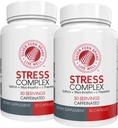 Silver Fern Stress Complex Supplement - z kofeiną - Sleep, Worry, Mood & More - z suplementami szafranowymi, L-Theanine Supplement i Myo- inositol - Natural Stress Relief Supplement (Pack o 2)