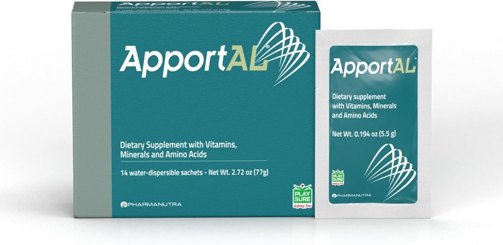 ApportaL 19- in-1 Kompletny dobowy Multivitamin & Suplement mineralny 124; Żelazo sucrossomalne, Magnez, Cynk, Jod, Selen, Witamina C, D, E, Kompleks B 124; Energia, Odporność, Wsparcie przeciwutleniające 124; 14 Pakiety