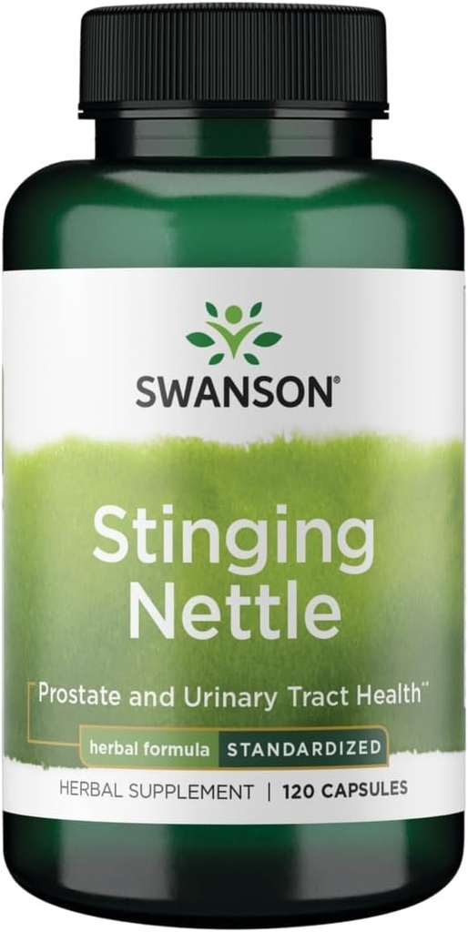 Swanson Stinging Nettles - Herbal Supplement Prostate Health & Urynary Tract Support - Natural Formula Support Research Health & Fluid Balance - (120 kapsułki)