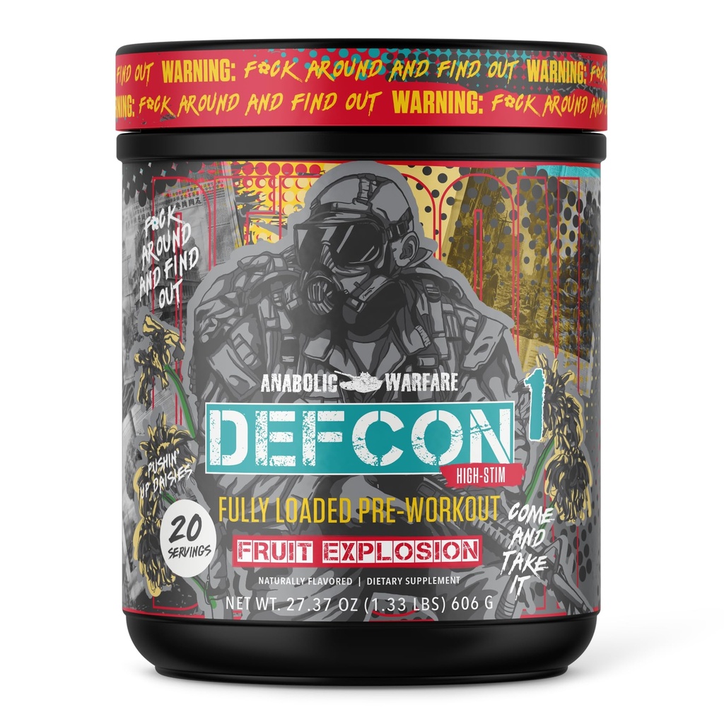 Anaboliczne Warfare Defcon1 Wysoka Stim, Intensywność Pre-Trening Proszek (Eksplozja owoców, 20 Służenia)