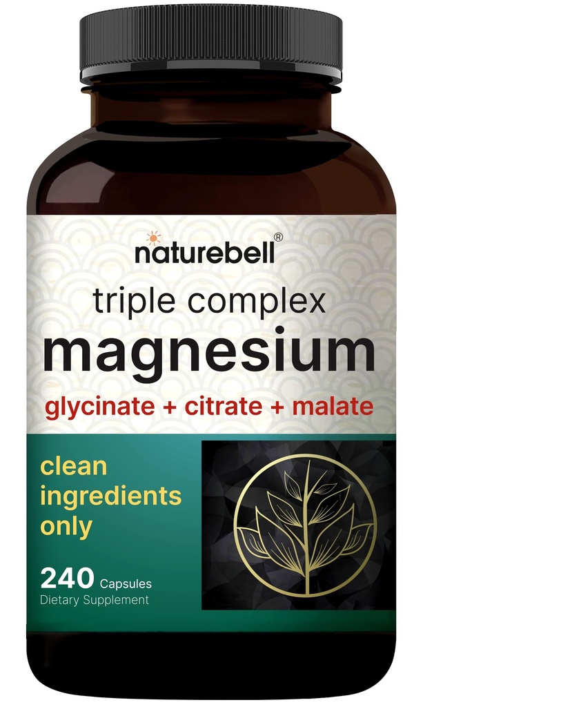 Kompleks magnezu 1,000mg, 240 Kapsułki 124; Potrójny kompleks magnezu z glicynatem, cytratem, jabłkiem 124; Chelatowany i oczyszczony 124; Kości, Serca i mięśni Wsparcie 124; Non-GMO