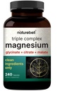Kompleks magnezu 1,000mg, 240 Kapsułki 124; Potrójny kompleks magnezu z glicynatem, cytratem, jabłkiem 124; Chelatowany i oczyszczony 124; Kości, Serca i mięśni Wsparcie 124; Non-GMO