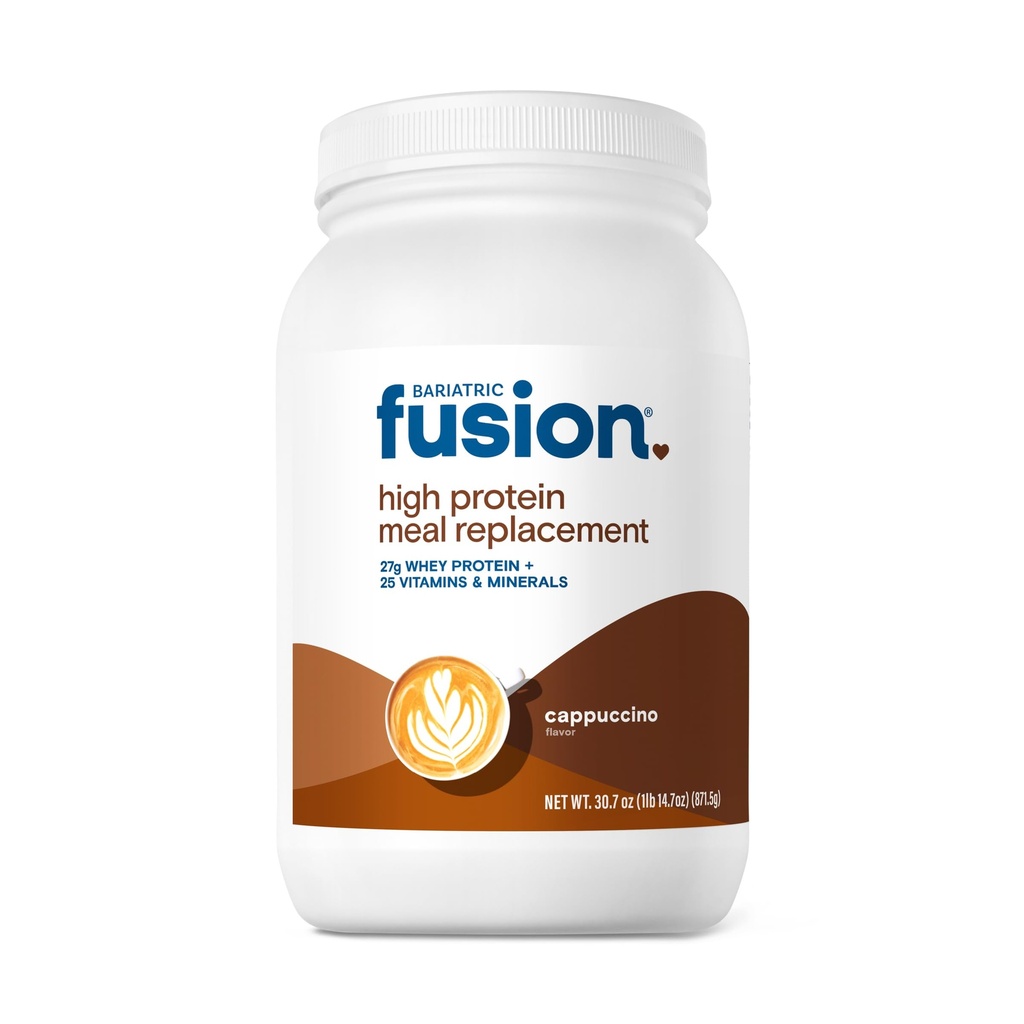Bariatric Fusion Cappucino Meal Replacement 27g Protein Powder, 21 Serving Tub for Bariatric Surgery Patients Including Gastric Bypass and Sleeve Gastrektomia - No gluten, Aspartam or Sugar