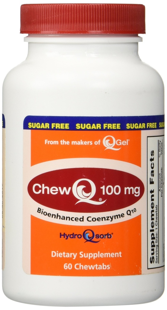 100mg ChewQ Chewable CoQ10 (60 Count) * wykorzystuje zaawansowaną technologię, aby dostarczyć 800% większą absorpcję niż standardowy CoQ10 * Najczystszy suplement CoQ10 na rynku * Przyjazny wegetarianin * Gluten Free