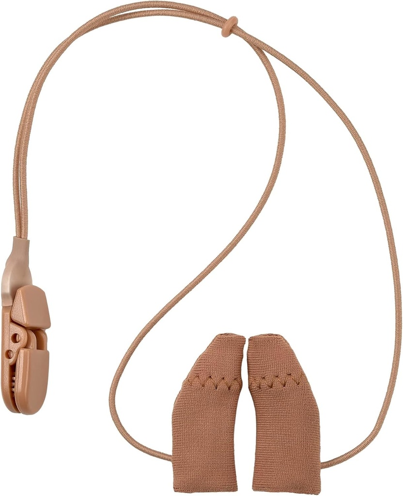 Ochraniacze i klip do pomocy słuchowej - Corded Fabric Cover with Clasp Protects from Dirt Dust Sweat & Moisture Reductes Wind Noise & Prevents Loss Fits most (1- Inch, 1.25- Inch, 2- Inch) Urządzenia BTE