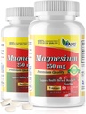 American Medic & Science Magnezu 250 mg (100 Caplets) 124; Opakowanie 2 Butelki do wstrzykiwań 124; Suplement tlenku magnezu dla mężczyzn i kobiet 124; Wspomaga zdrowe Nerwy i funkcje mięśniowe