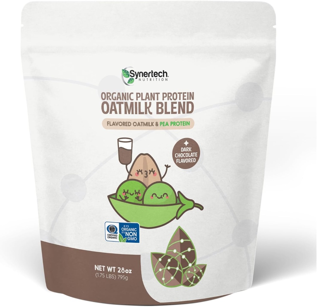 10 g białka Oatmilk Mieszanka Oatmilk 124; Ciemny aromat czekoladowy (30 Sług) 124; 100 Kalorii 124; Non-GMO, Certified Organic, Allergen Wolny 124; 1lb Bag