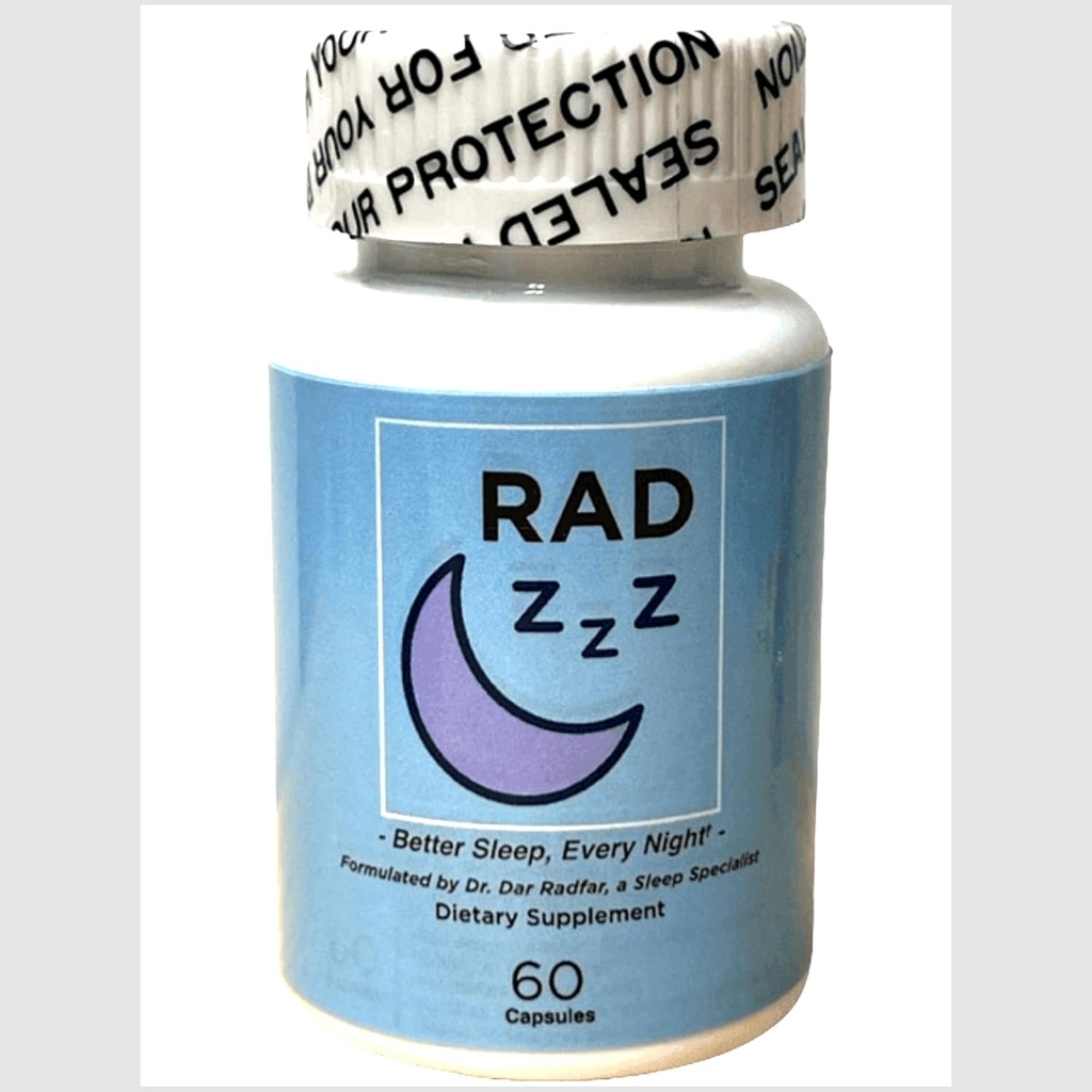 Rad ZZZ Natural Sleep Aid Pills - 60 Kapsułki 124; Promocje Resteful Sleep 124; Made in USA