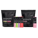 Badania sportowe Hydrate Electrolytes Combo Pack - Bezcukrowy & Naturalny aromat z witamin, minerałów i wody kokosowej - Pomaga Hydration - 32 Pakiety - Malina Lemoniada Dominujący Flavor
