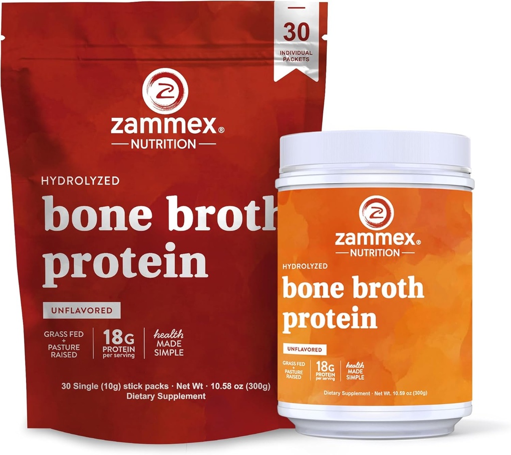 Ammex Bone Broth Pakiety + Bone Broth Protein Proszek 300g