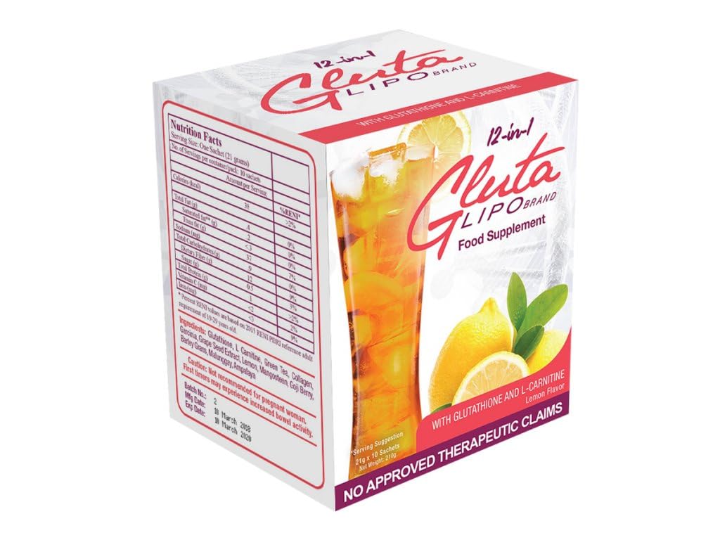 GlutaLipo 12- IN-1 LEMON FLAVOR, 10 Saszetek