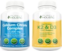 Kompleks całkowicie holistycznego wapnia 1000mg + witamina D3 125mcg K2 MK7 90mcg - 365 Kapsułek wegetariańskich + 150 Kapsułek wegetariańskich - Made in USA