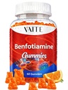 Benfotiamina 320mg Gummie z dodatkiem 45 mg L- Leucyny: witamina zasadnicza B1 kompleks dla mężczyzn i kobiet, nieGMO, Wegan & Gluten- wolne - wspomaga metabolizm, energię i system nerwowy zdrowie