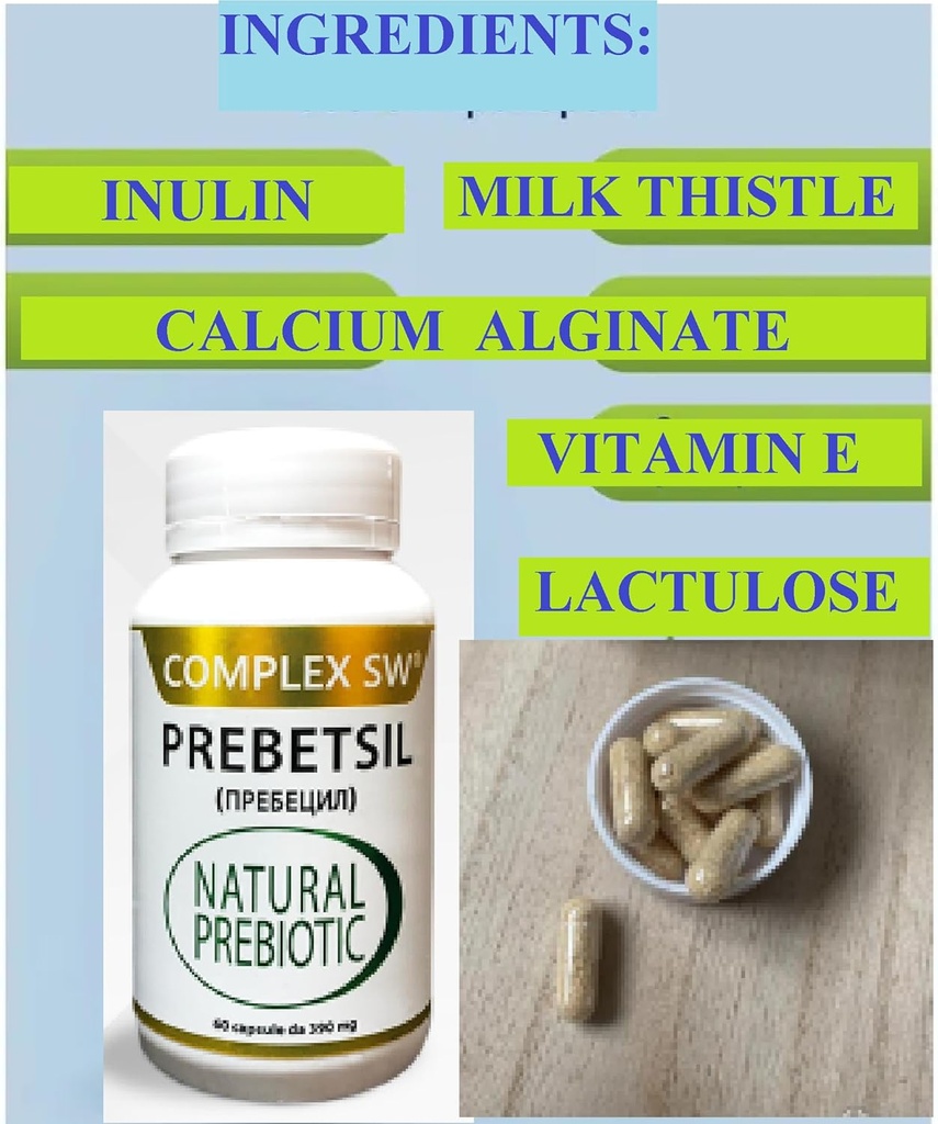 PREBIOTICS, Support Trawienie & Gut Zdrowie, Pokarm dobre bakterie probiotyczne, Wzmacnia Gut Immune Function, Wegan & Non-GMO Gut Health Complex dla mężczyzn, kobiet i dzieci, 60 Kapsułki