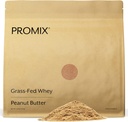 ProMix Nutrition Serwatka w proszku, Masło orzechowe - Grass- Fed - Post Workout Fitness & Nutrition Shakes, Smoothies, Pieczenie i Gotowanie Przepisy - Gluten- Free & Keto- Friendly - 2.5 Funt (opakowanie po 1)