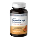 American Health Super Papaya Enzyme Plus - 180 tabletek do rozgryzania i żucia - Suplement po posiłku - Nie-GMO - 60 Servings