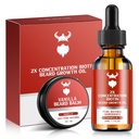 Beard Growth Kit - 2X Koncentracja Biotin dla mężczyzn, Naturalne składniki z oleju arganowego, Jojoba Oil i witaminy (Vanilla)