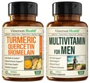 Quercetin z Bromelain & Kurkumina Turmerowa & Kompletna Multiwitamina dla mężczyzn