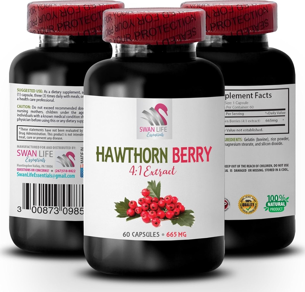 suplement przeciwutleniający dla kobiet - HAWTHERN BERRIES EXTRACT - suplement ekstraktu hawthorn, suplement z jagód, przeciwutleniacze jagody, energia z dzikiego jagody, pigułki energii hawthorn dla kobiety 1 Bot 60 Kapsułki