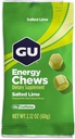 GU Energy Chews, Solone Gummie Lime Energy z Electrolytes, Wegan, Gluten- Free, Kosher, Caffein- Free, i Dairy- Free On- The- Energy for Any Workout, 12 Torby (24 Służenie ogółem)