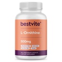 BESTVITE L- Ornitine 500mg (240 kapsułki wegetariańskie) - No Steary - No Fillers - Vegan - Non GMO - Gluten Free