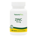 NaturesPlus Cynk Tablets - 10 mg, 90 Suplementy wegetariańskie - Immune System Supplement for Cellular Growth & Repair - Promotes Healthy Trawienie, Metabolizm & Wizja - Bezglutenowy - 90 Służenia