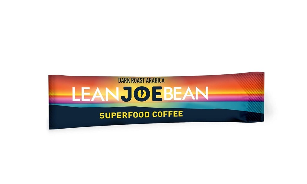 Lean Joe Bean Superfood Kawa 124; Organic Instant Keto kawy z grzybów, MCT, Kolagen, Turmeric, Probiotyki & Folate 124; poparte nauki (24 Count)