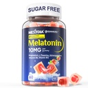 Bezcukrowe gumki melatoninowe 10mg 20 mg Magnezu Melatonina dla dorosłych, Ashwagandha, L- Theanine, B6, B12, Lemon Balm i Rumianek dla głębokiej relaksacji, Przeciwutleniacz, Wegan, 60 Dzień
