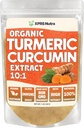 XPRS Nutra Organic Turmeric Curcumin Powder Extract 10: 1 - Premium USDA Organic Curcumin Powder for Immunity - Vegan Friendly Pure Curcumin for Gut Health (1 unce)