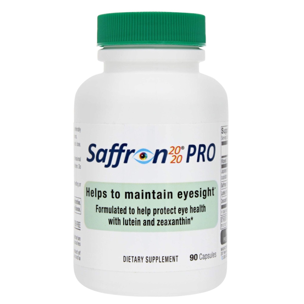 Saffron 2020- PRO Suplement z Saffron, Resveratrol, Zeaksantyna i Lutein- 90 Kapsułki wegetariańskie