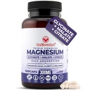 Triple Complex Magnezu Supplement - Fast- Acting Magnezu Complete Supplement with Glycinate, Cytrate & Malate for Relaxation, Sleep & Well- Being - Kapsułki naturalne, Wegan, Non-GMO (300 mg)