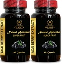 Ekstrakt ACAI Berry - Superantyoksydant z Brazylii, Formuła Superfoods dla optymalnego wsparcia immunologicznego systemu, Codzienne wsparcie Wellness - 2 butelki 120 kapsułki