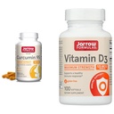 Jarrow Fixas Curcumin 95 500 mg - do 120 Servings (Veggie Caps) & Witamina D3 125 µg (5000 j.m.) - 100 Servings (Softgels)